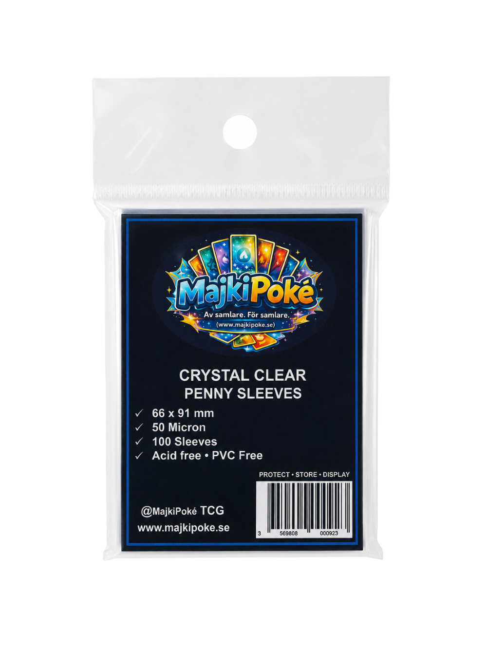 MajkiPoké TCG – Crystal Clear Penny Sleeves 100-Pack