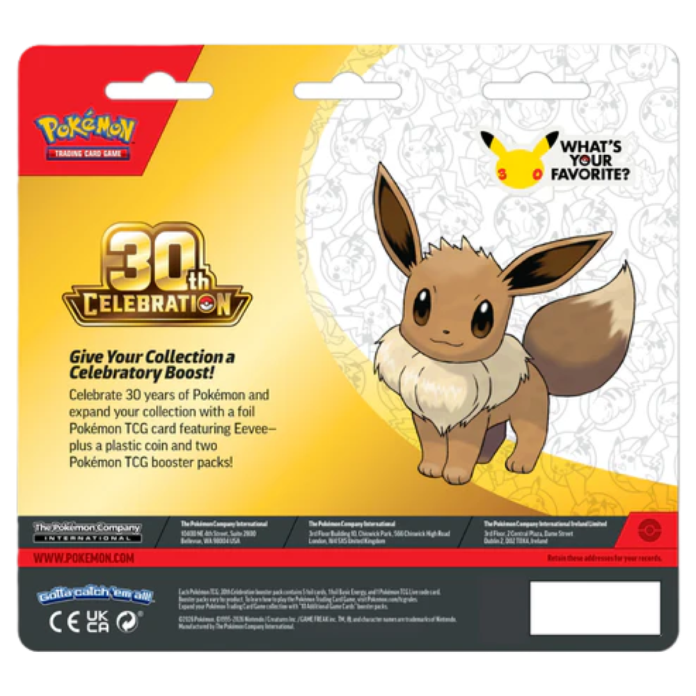 30th Celebration – Checklane Blister Eevee (ENG)