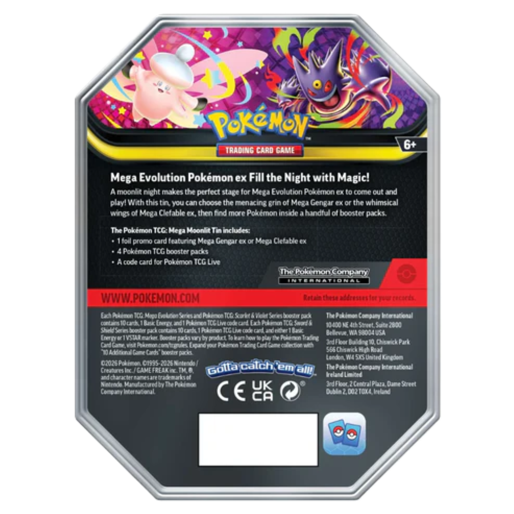 Mega Moonlight – Mega Gengar & Mega Clefable ex Tin Sealed Case (ENG)