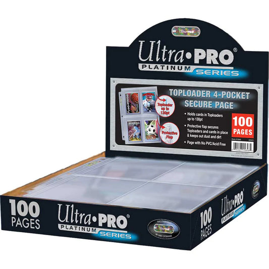 Ultra PRO: Platinum Secure Page – 4 Pocket Toploader